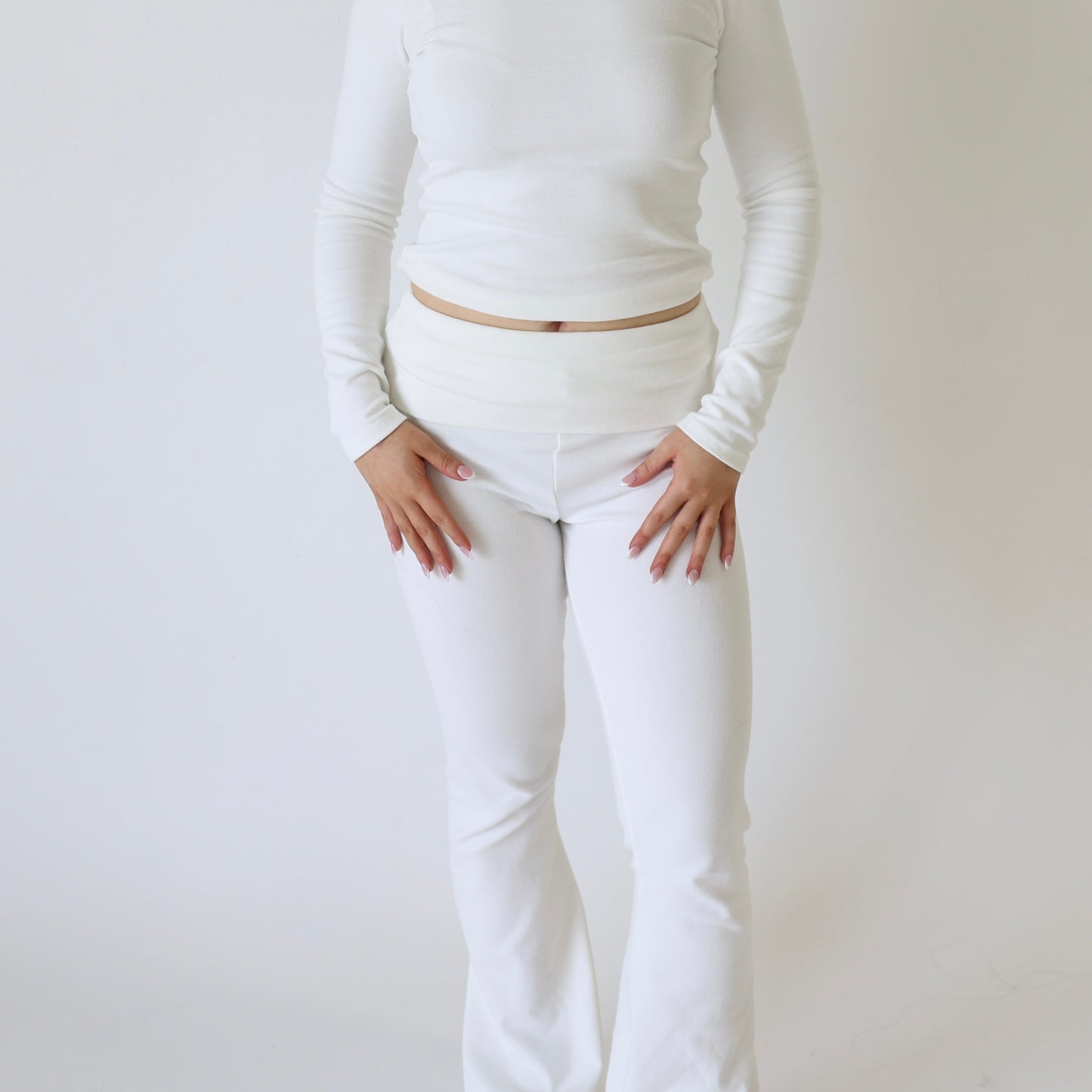 Halo Pants in Off-White - Front View