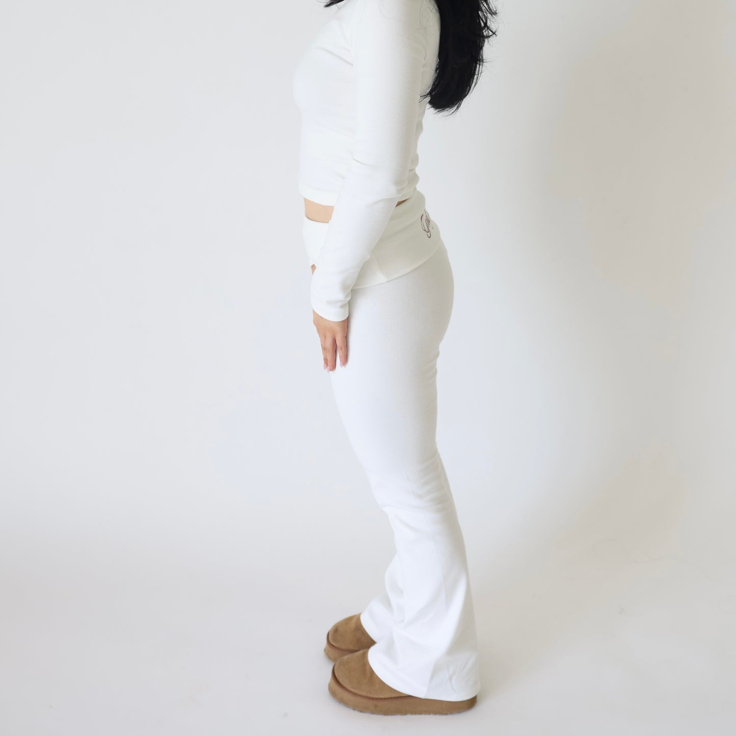 Halo Pants in Off-White - Side View
