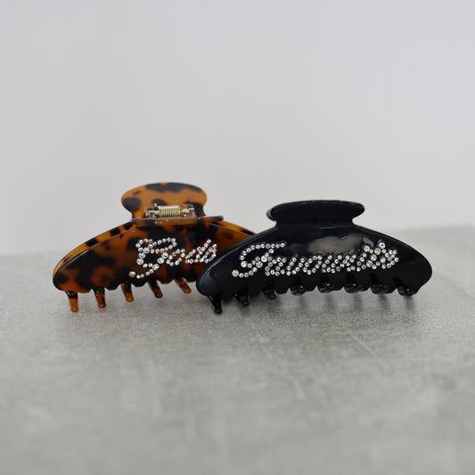 “Gods Favourite” Signature Claw Clips, Black & Tortoise