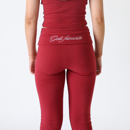 Halo Pants in Burgundy - Best-Seller