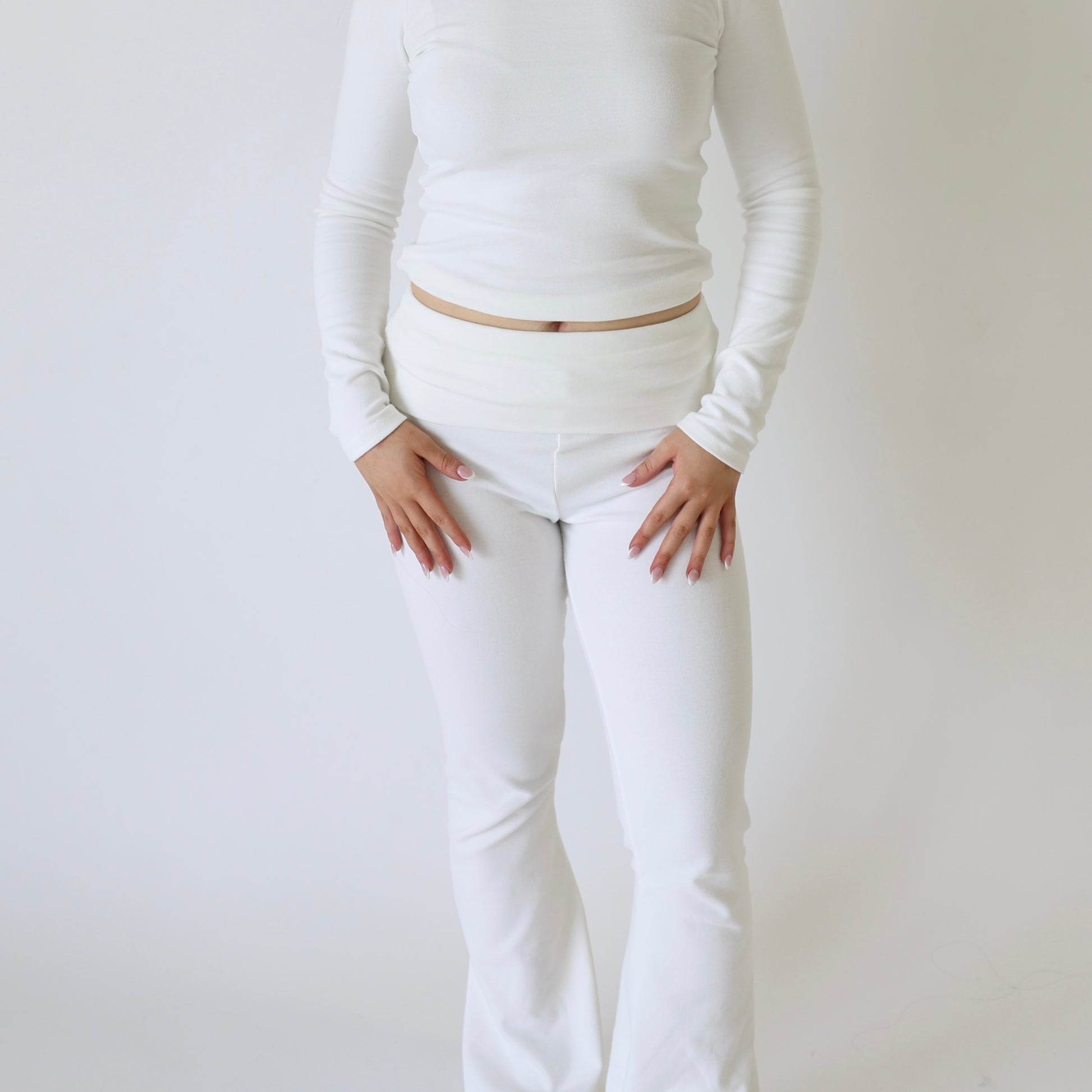 Halo Pants in Off-White - Front View